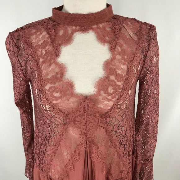 Free people women’s lace tunic top dress Tell Tal - Picture 5 of 6